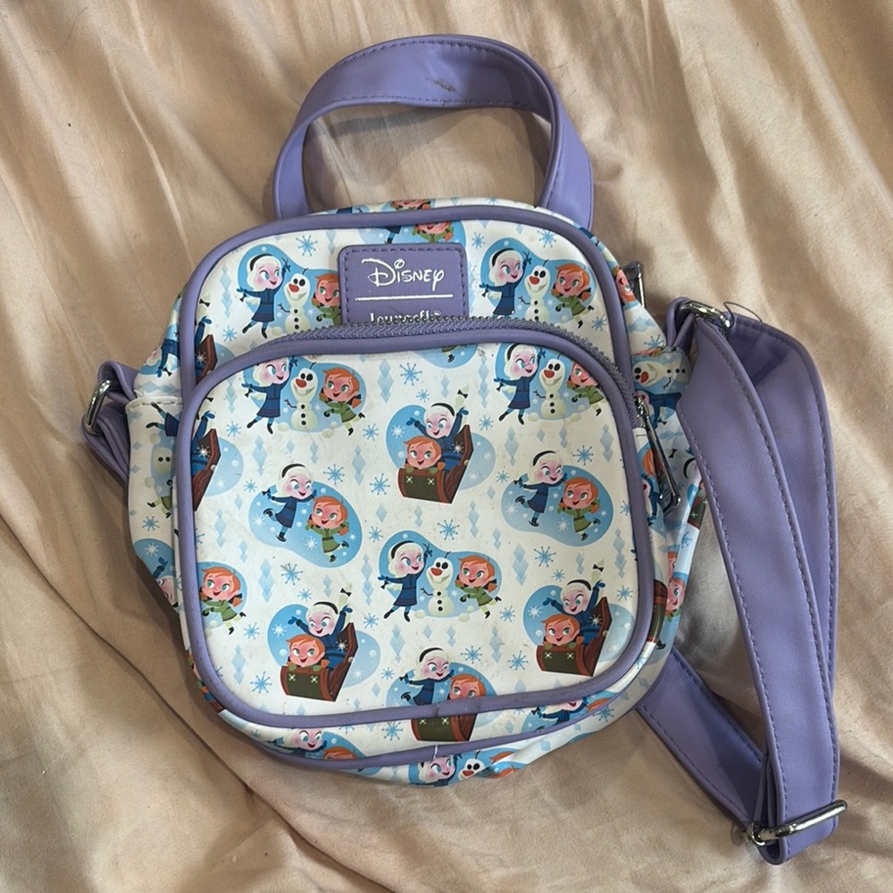Disney Frozen Loungefly Crossbody Bag with Lavender Accents